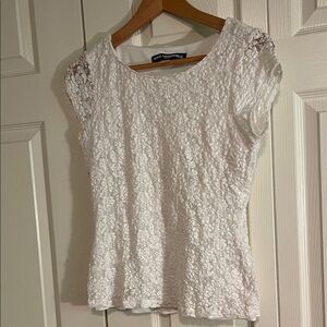 Karl Lagerfeld White Lace Blouse